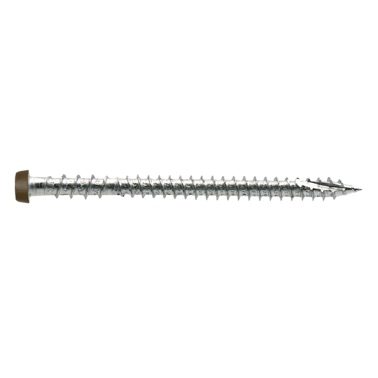 Deck-Drive Dcu Composite Screw - #10 X 2-3/4 In. T20, Type 316, Brown 01 (350-Qty) (Pack Of 6)-DCU234P316BR01-SP1002-1156