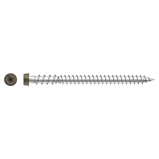 Deck-Drive Dcu Composite Screw - #10 X 2-3/4 In. T20, Type 316, Brown 05 (350-Qty) (Pack Of 6)-DCU234P316BR05-SP770-907