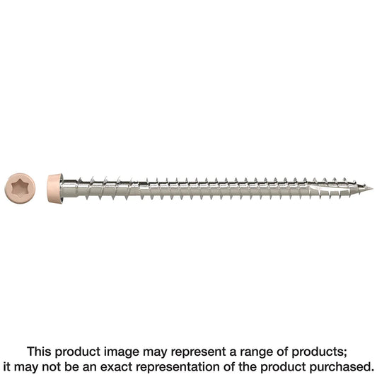 Deck-Drive Dcu Composite Screw - #10 X 2-3/4 In. T20, Type 316, Tan 05 (350-Qty) (Pack Of 6)-DCU234P316TN05-SP8833-9406