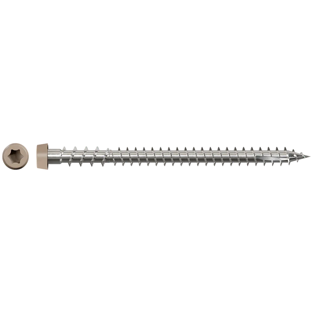 Deck-Drive Dcu Composite Screw (Collated) - #10 X 2-3/4 In. Type 316, Gray 01 (1000-Qty)-DCU234S316GR01-SP3084-3352