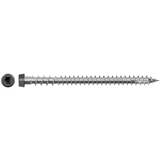 Deck-Drive Dcu Composite Screw (Collated) - #10 X 2-3/4 In. Type 316, Gray 04 (1000-Qty)-DCU234S316GR04-SP9097-9685