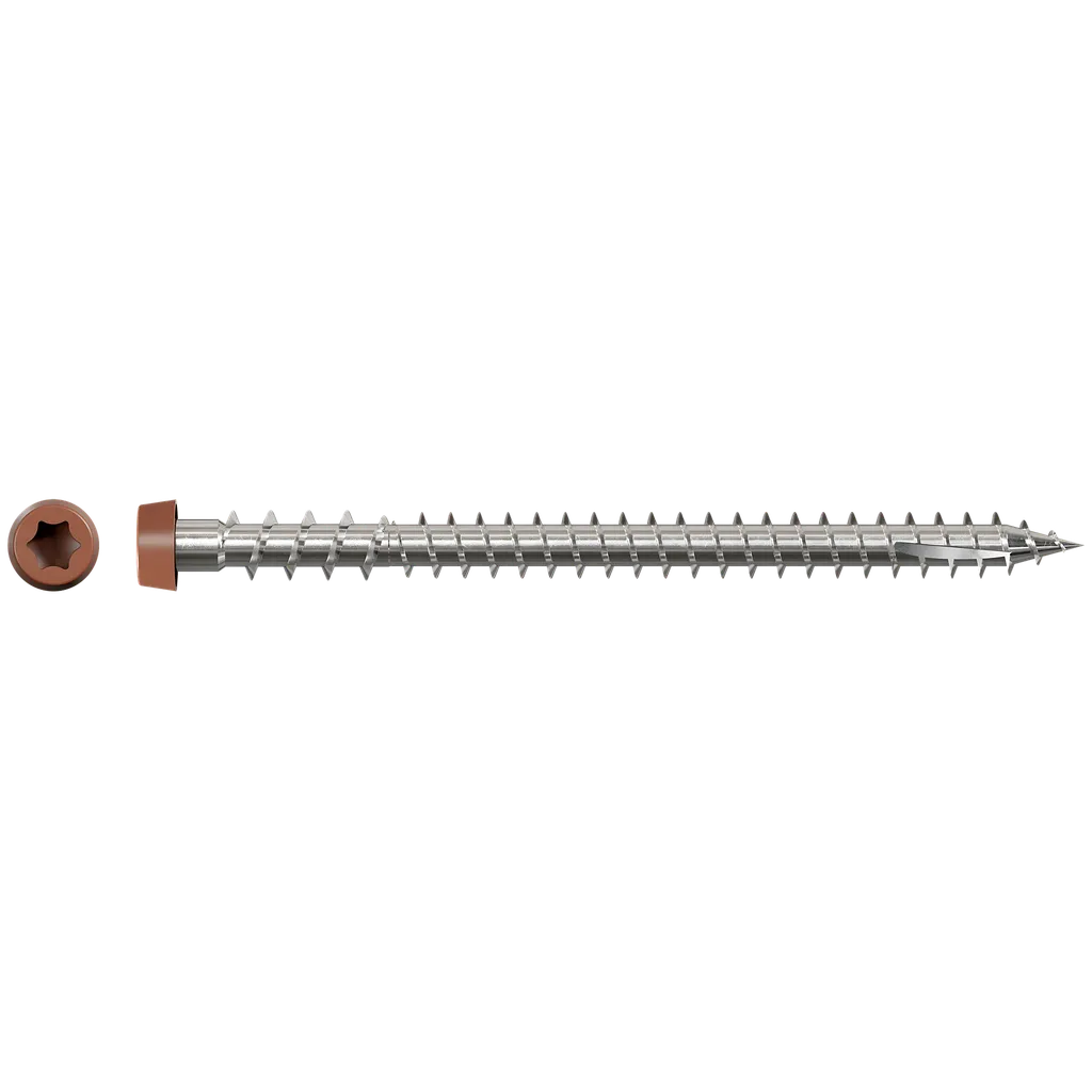 Deck-Drive Dcu Composite Screw (Collated) - #10 X 2-3/4 In. Type 316, Red (1000-Qty)-DCU234S316RD-SP8722-9291