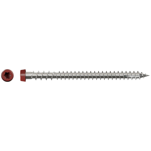 Deck-Drive Dcu Composite Screw (Collated) - #10 X 2-3/4 In. Type 316, Red 01 (1000-Qty)-DCU234S316RD01-SP9260-9854