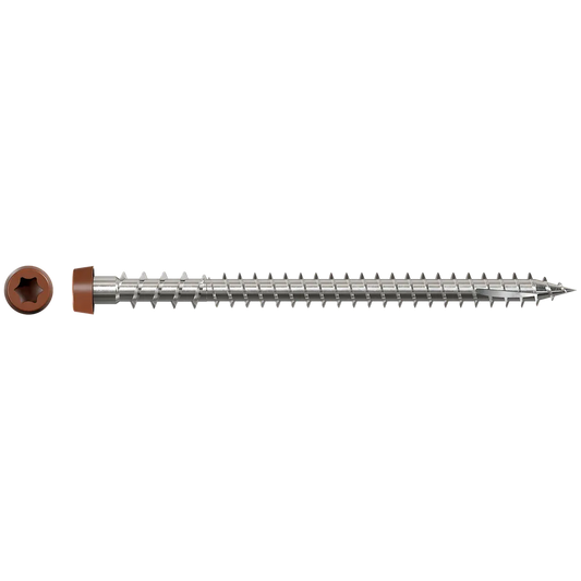 Deck-Drive Dcu Composite Screw (Collated) - #10 X 2-3/4 In. Type 316, Tan 01 (1000-Qty)-DCU234S316TN01-SP8836-9409