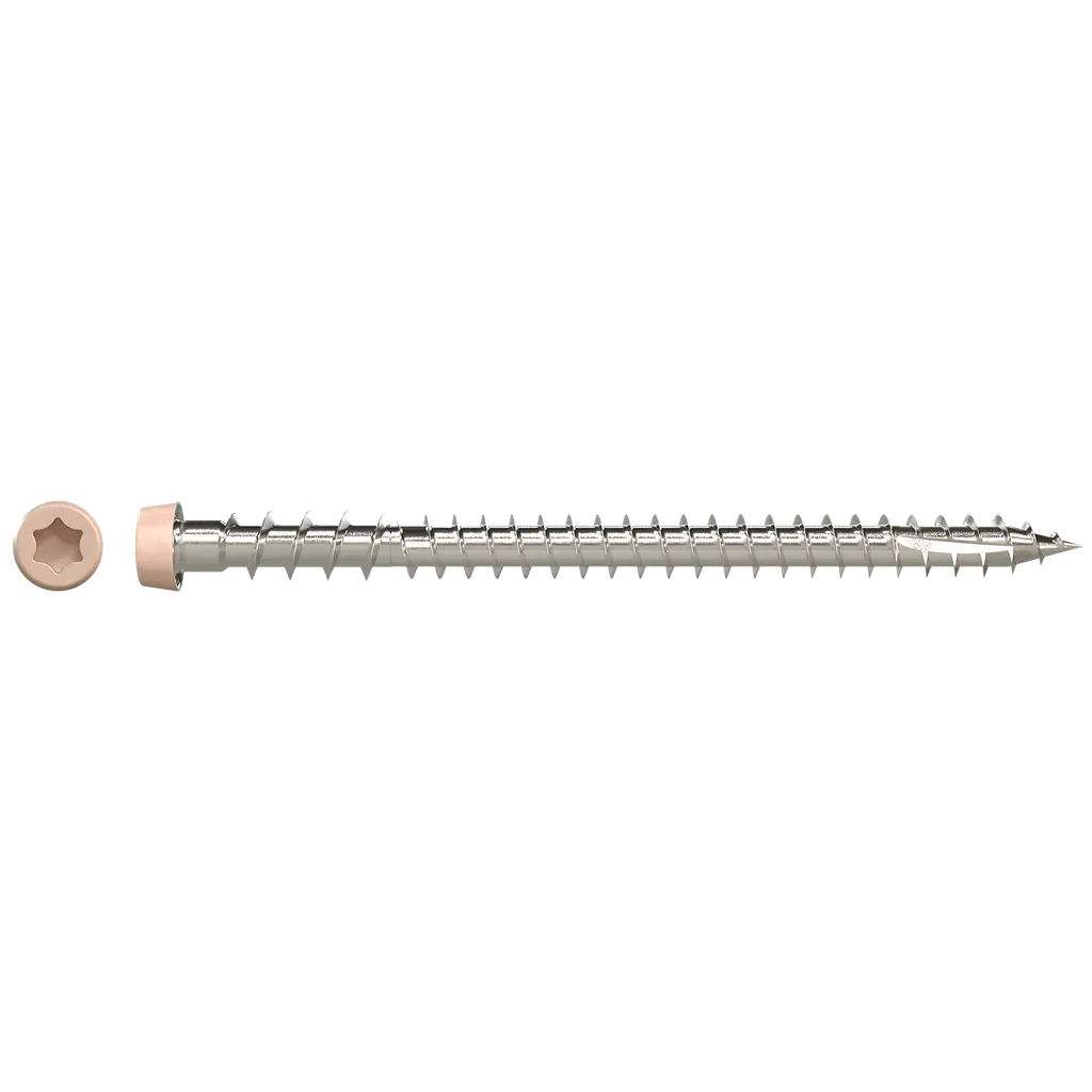 Deck-Drive Dcu Composite Screw (Collated) - #10 X 2-3/4 In. Type 316, Tan 05 (1000-Qty)-DCU234S316TN05-SP4344-4679