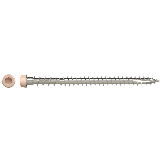 Deck-Drive Dcu Composite Screw (Collated) - #10 X 2-3/4 In. Type 316, Tan 05 (1000-Qty)-DCU234S316TN05-SP4344-4679