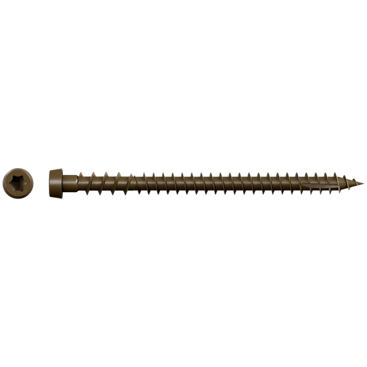 Deck-Drive Dcu Composite Screw (Collated) - #10 X 2-3/4 In. Quik Guard® Brown 01 (1000-Qty)-DCU234SBR01-SP3916-4226