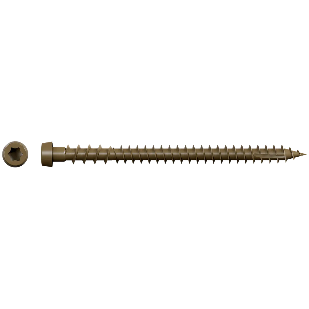 Deck-Drive Dcu Composite Screw (Collated) - #10 X 2-3/4 In. Quik Guard® Brown 05 (1000-Qty)-DCU234SBR05-SP2759-3015