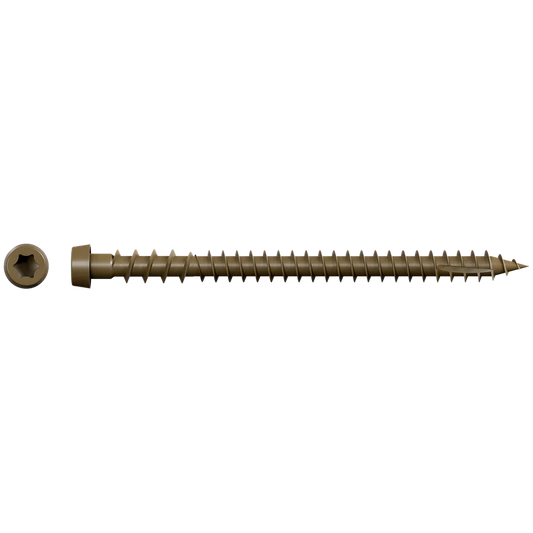 Deck-Drive Dcu Composite Screw (Collated) - #10 X 2-3/4 In. Quik Guard® Brown 05 (1000-Qty)-DCU234SBR05-SP2759-3015