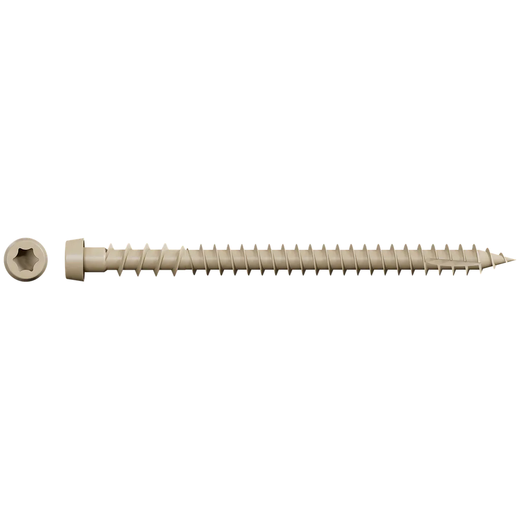 Deck-Drive Dcu Composite Screw (Collated) - #10 X 2-3/4 In. Quik Guard® Tan 02 (1000-Qty)-DCU234STN02-SP3789-4093