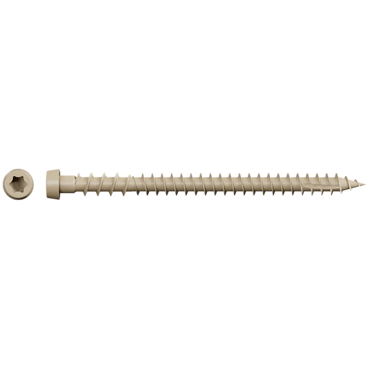 Deck-Drive Dcu Composite Screw (Collated) - #10 X 2-3/4 In. Quik Guard® Tan 02 (1000-Qty)-DCU234STN02-SP3789-4093