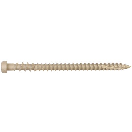 Deck-Drive Dcu Composite Screw - #10 X 2-3/4 In. T20, Quik Guard®, Tan 02 (350-Qty) (Pack Of 6)-DCU234TN02R350-SP8641-9205