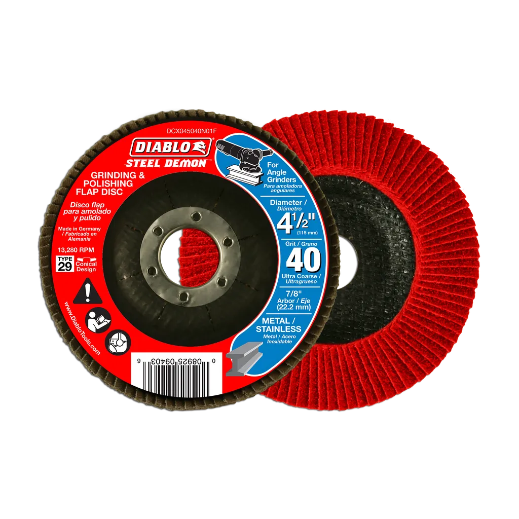 4-1/2 In. Steel Demon Flap Disc 40 Grit - Type 29-DCX045040N01F-2437