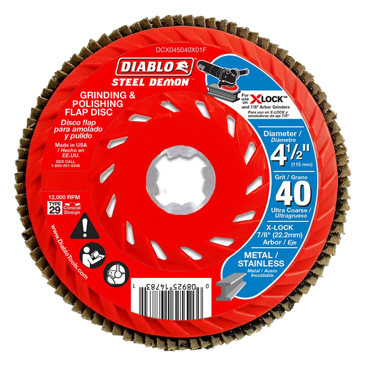 4-1/2 In. 40-Grit Flap Disc For X-Lock And All Grinders-DCX045040X01F-2440