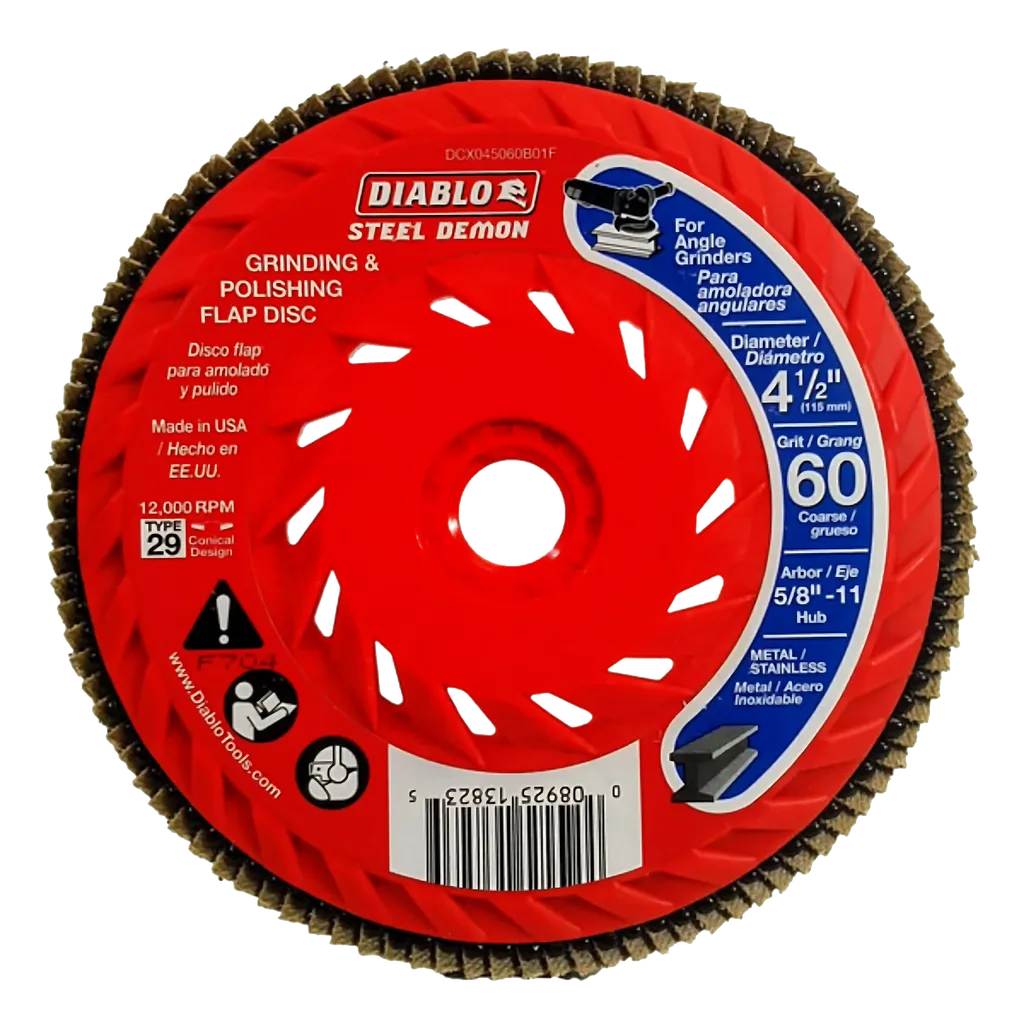 4-1/2 In. Steel Demon Flap Disc 60 Grit - With Speed Hub-DCX045060B01F-2438