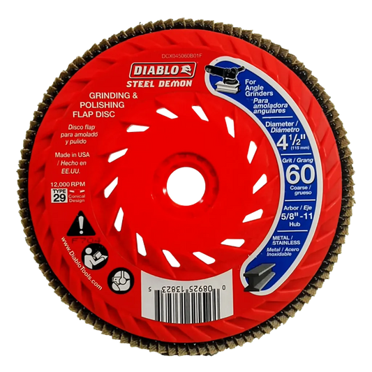 4-1/2 In. Steel Demon Flap Disc 60 Grit - With Speed Hub-DCX045060B01F-2438