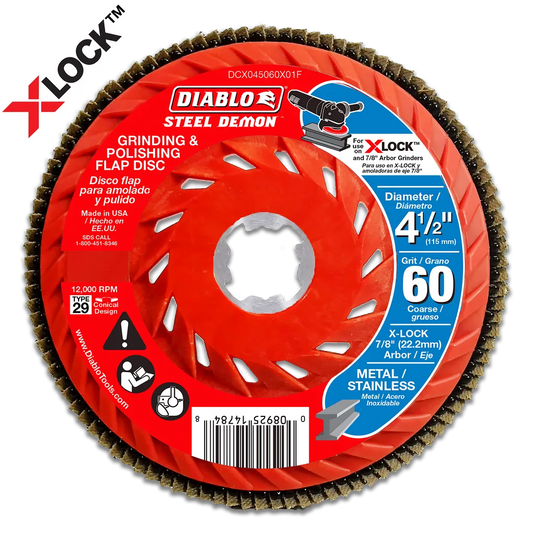 4-1/2 In. 60-Grit Flap Disc For X-Lock And All Grinders-DCX045060X01F-2442