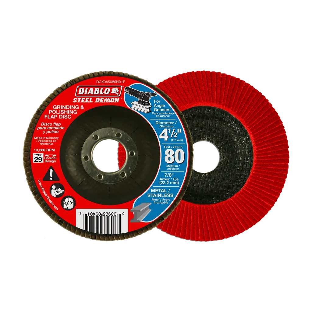 4-1/2 In. Steel Demon Flap Disc 80 Grit - Type 29-DCX045080N01F-2445