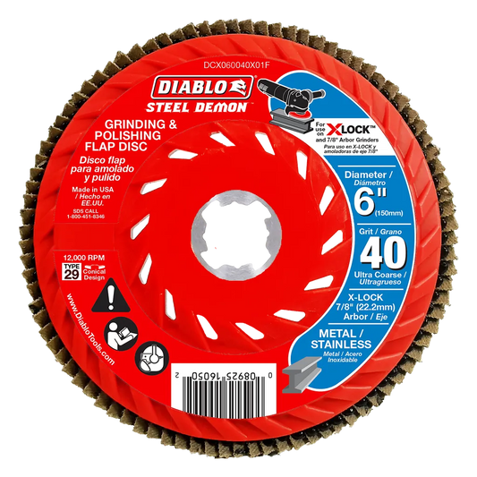 6 In. 40-Grit Flap Disc For X-Lock And All Grinders-DCX060040X01F-2448