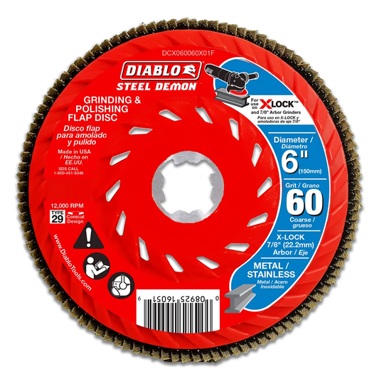 6 In. 60-Grit Flap Disc For X-Lock And All Grinders-DCX060060X01F-2446