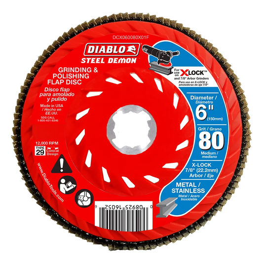 6 In. 80-Grit Flap Disc For X-Lock And All Grinders-DCX060080X01F-2453