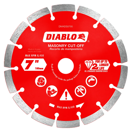 7 In. Diamond Segmented Cut-Off Discs For Masonry-DMADS0700-2645