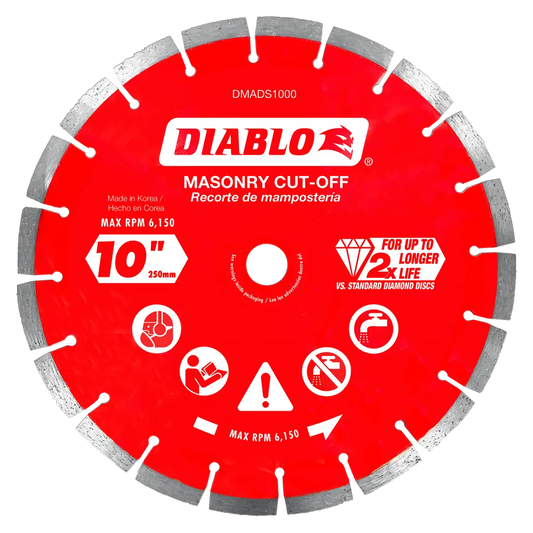 10 In. Diamond Segmented Cut-Off Discs For Masonry-DMADS1000-2646