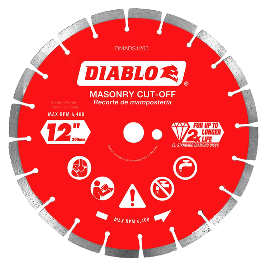 12 In. Diamond Segmented Cut-Off Discs For Masonry-DMADS1200-2648