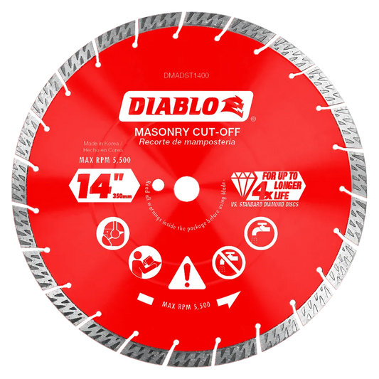 14 In. Diamond Segmented Turbo Cut-Off Discs For Masonry-DMADST1400-2657