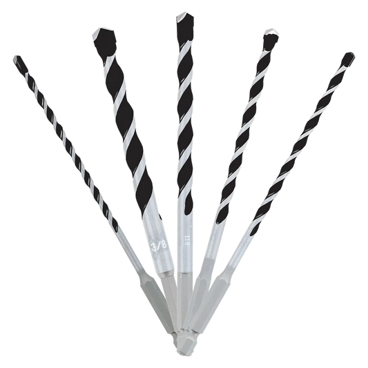 5 Pc Multi-Material Carbide Tipped Hammer Drill Bit Set (5-Piece)-DMAMM1190-S5-2672