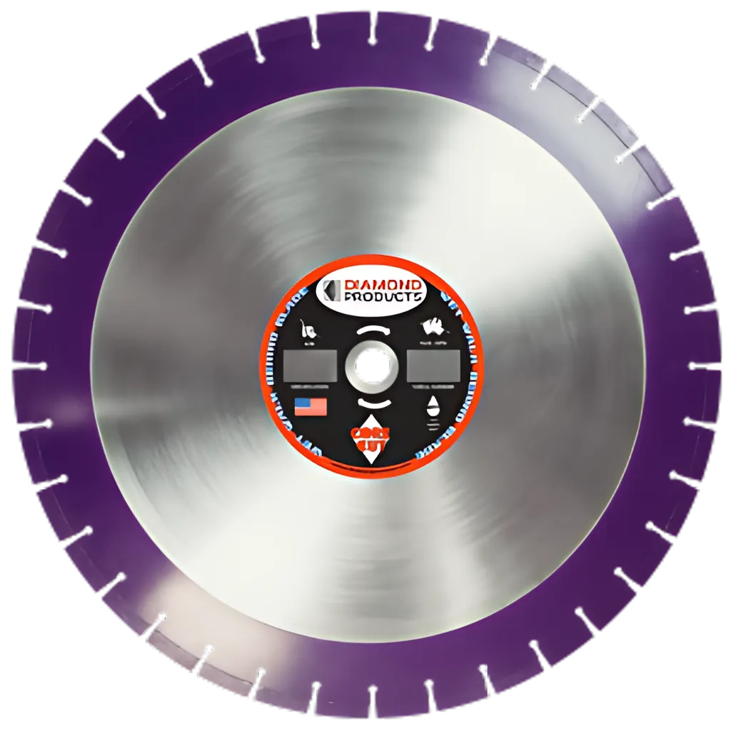 20 X 140 Imperial Purple Cured Concrete Blade Metric