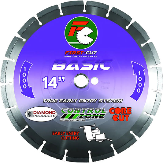 12" X .125 X 1" Basic First-Cut Early Entry Blade With Triangle Knockout & Skid Plate Basic 1000 Bond