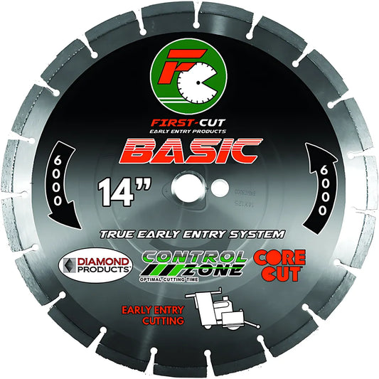 12" X .125 X 1" Basic First-Cut Early Entry Blade With Triangle Knockout & Skid Plate Basic 6000 Bond