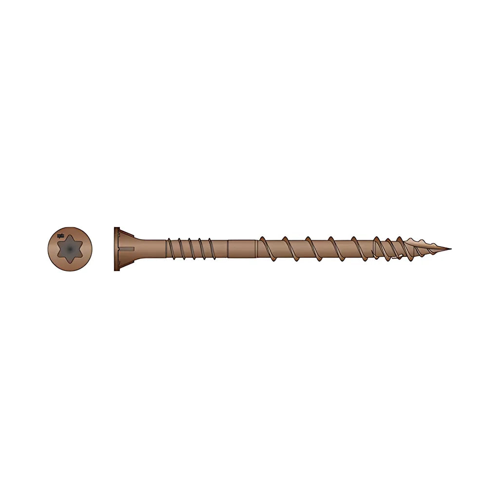 Deck-Drive Dsv Wood Screw - #10 X 2-1/2 In. T-25, Flat Head, Quik Guard®, Red (1750-Qty)-DSVR212MB-SP5117-5493