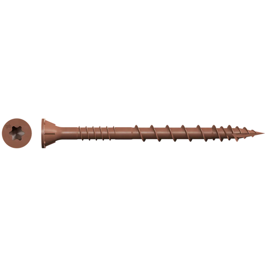 Deck-Drive Dsv Wood Screw (Collated) - #10 X 2-1/2 In. T25 6-Lobe, Red (1000-Qty)-DSVR212S-SP5387-5782