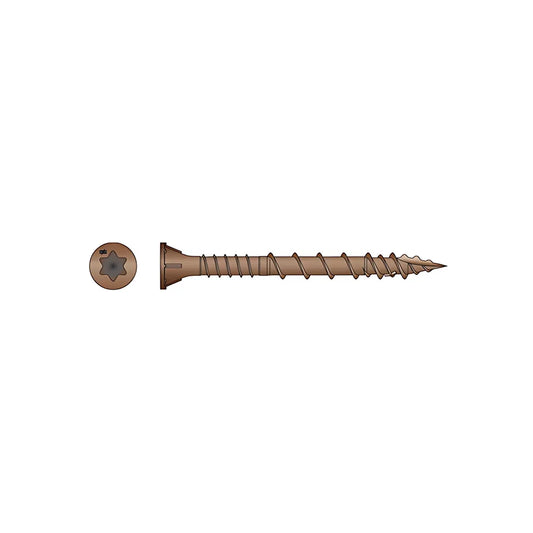 Deck-Drive Dsv Wood Screw - #10 X 2 In. T-25, Flat Head, Quik Guard®, Red (5 Lb.)-DSVR2R5LB-SP5296-5682