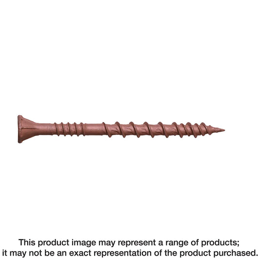 Deck-Drive Dsv Wood Screw - #10 X 3-1/2 In. T-25, Flat Head, Quik Guard®, Red (1000-Qty)-DSVR312MB-SP424-542