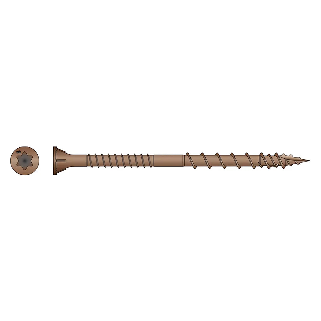 Deck-Drive Dsv Wood Screw - #10 X 3-1/2 In. T-25, Flat Head, Quik Guard®, Red (1 Lb.)-DSVR312R1LB-SP6927-7413