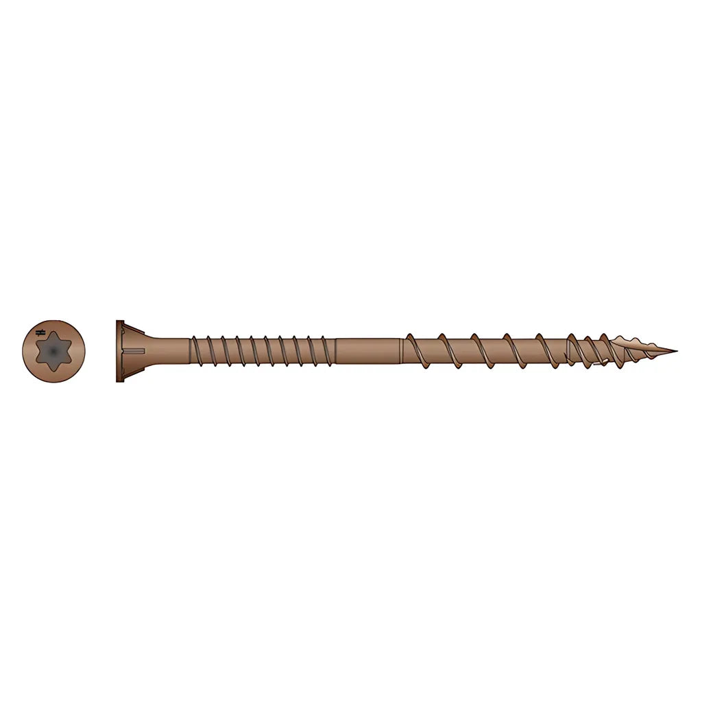 Deck-Drive Dsv Wood Screw - #10 X 3-1/2 In. T-25, Flat Head, Quik Guard®, Red (5 Lb.) (Pack Of 6)-DSVR312R5LB-SP486-608