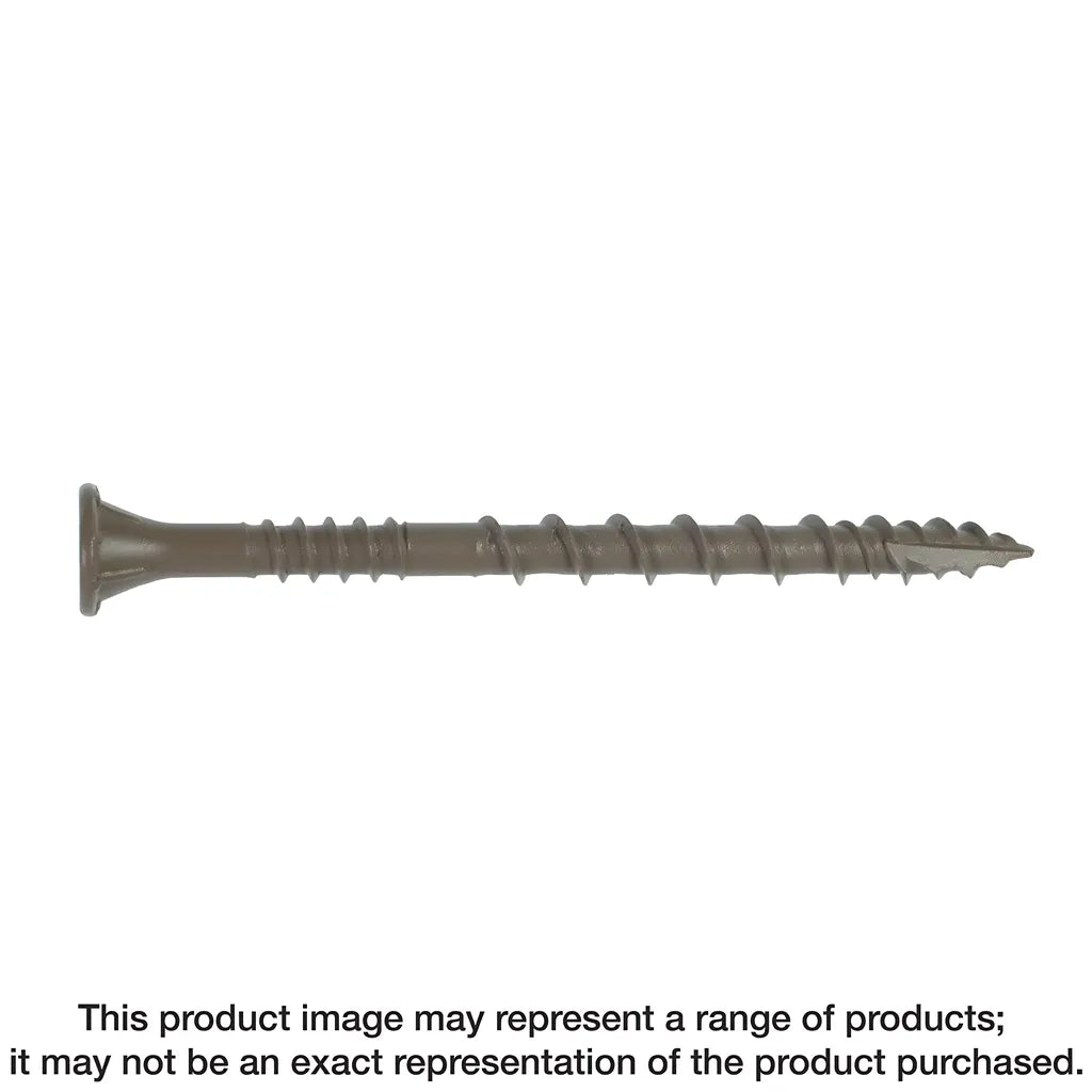 Deck-Drive Dsv Wood Screw - #10 X 2-1/2 In. T-25, Flat Head, Quik Guard®, Tan (350-Qty) (Pack Of 6)-DSVT212R350-SP682-815