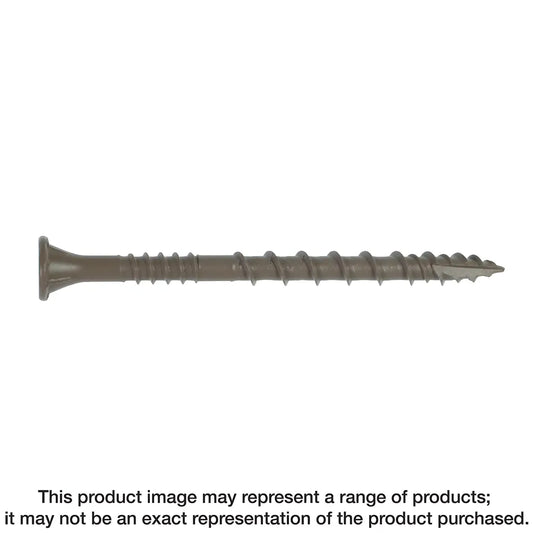 Deck-Drive Dsv Wood Screw - #10 X 2-1/2 In. T-25, Flat Head, Quik Guard®, Tan (350-Qty)-DSVT212R350-SP8871-9445