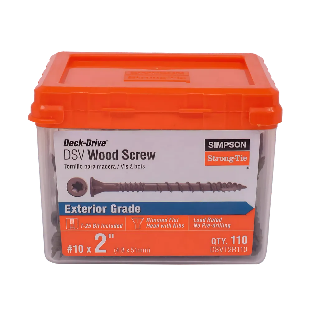 Deck-Drive Dsv Wood Screw - #10 X 2 In. T25, Flat Head, Quik Guard®, Tan (110-Qty) (Pack Of 10)-DSVT2R110-SP6716-7184