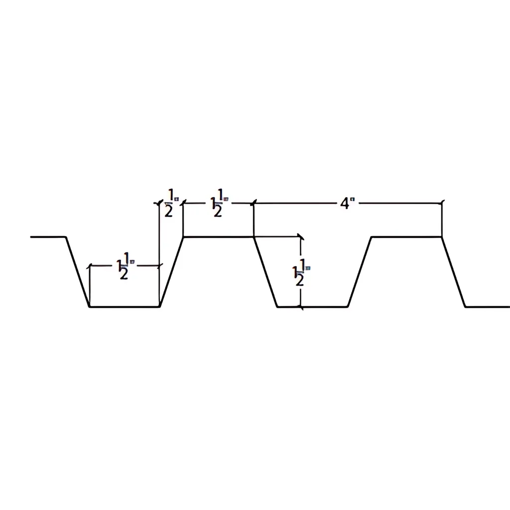 1-1/2" Deep Rib (6" Oc; Open End) DT-FO-0012-680