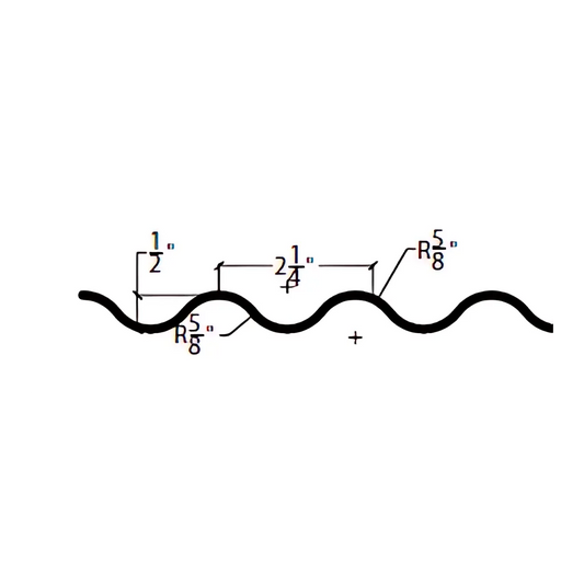 1/2" Sine Wave (2" Oc Wave) DT-FO-0020-689