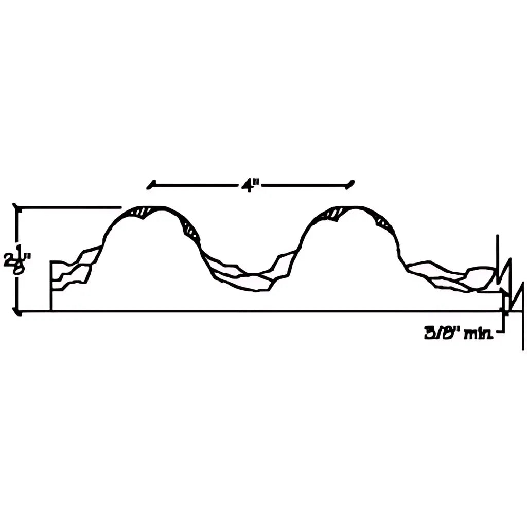 2" Fractured Rope Rib (4" Oc Rib) DT-FO-0024-695