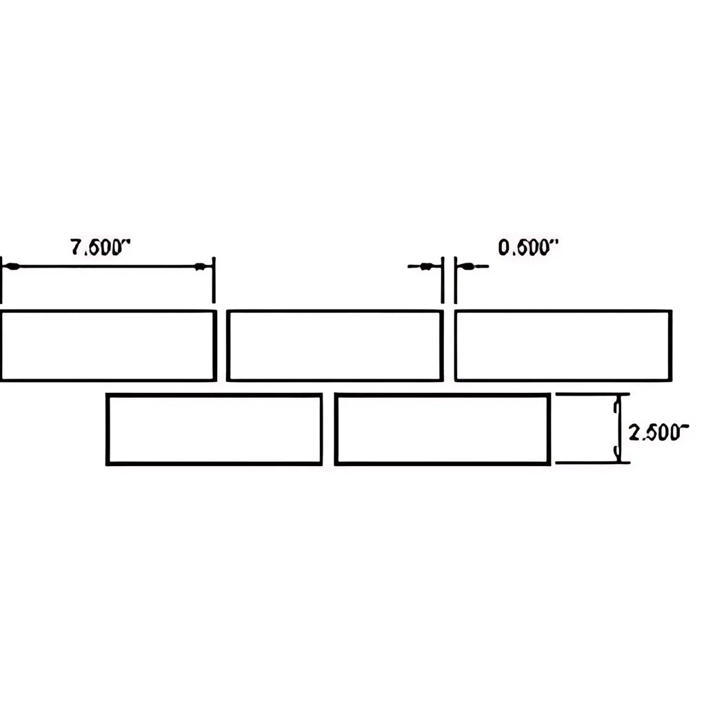 3" X 8" Smooth Brick (Rounded Mortar) DT-FO-0026-698
