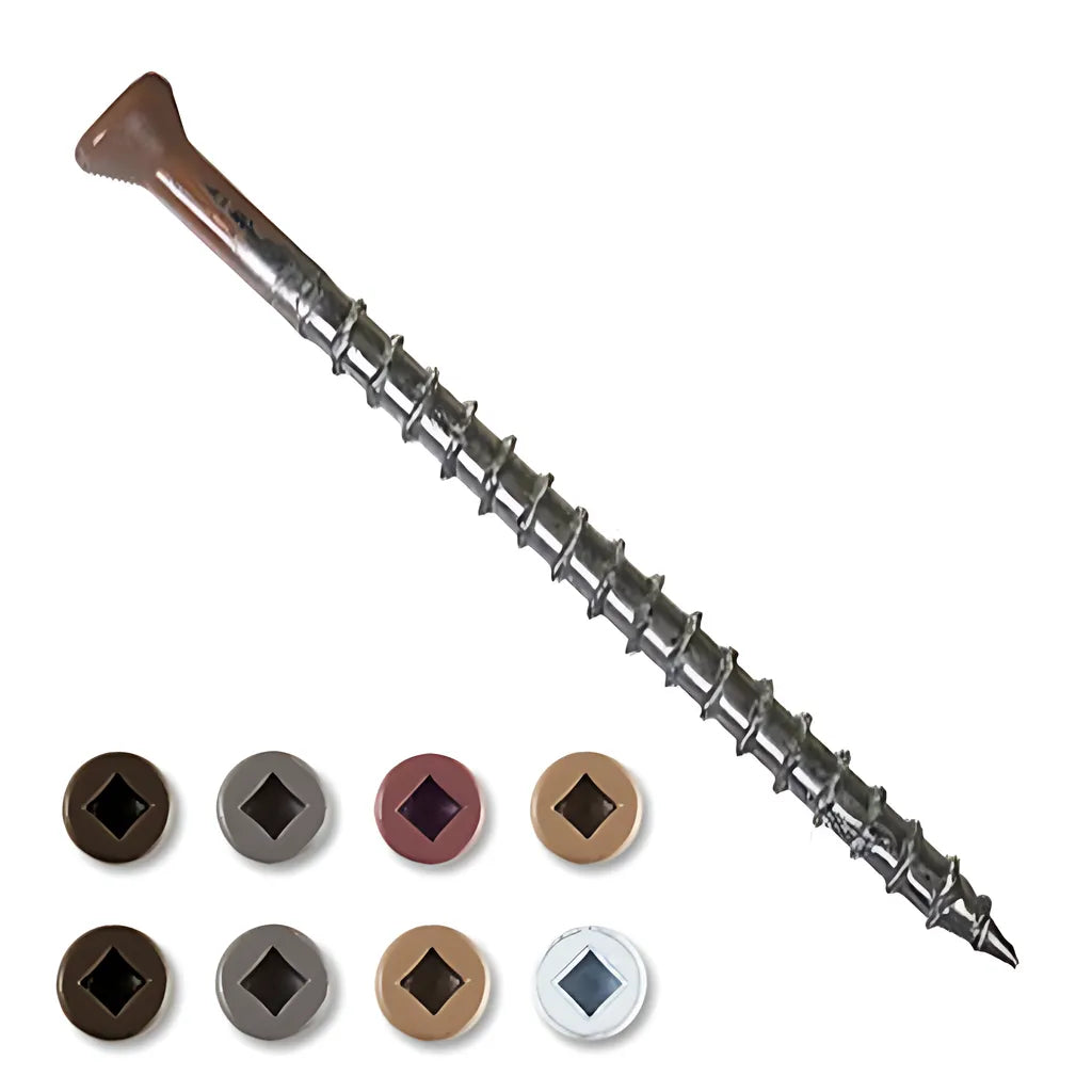 Trim-Head Screw - Sharp Point (Collated) - #7 X 2-1/2 In. #2 Square Type 305 Tan 04 (1500-Qty)-DTH212S305TN04-SP369-483