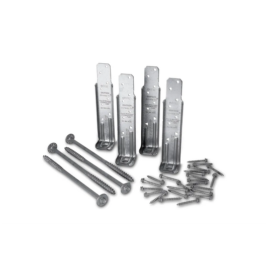Dtt Zmax® Galvanized Deck Tension Tie Kit For 2X With Screws (4-Qty) (Pack Of 4)-DTT1Z-KT-SP3702-3998