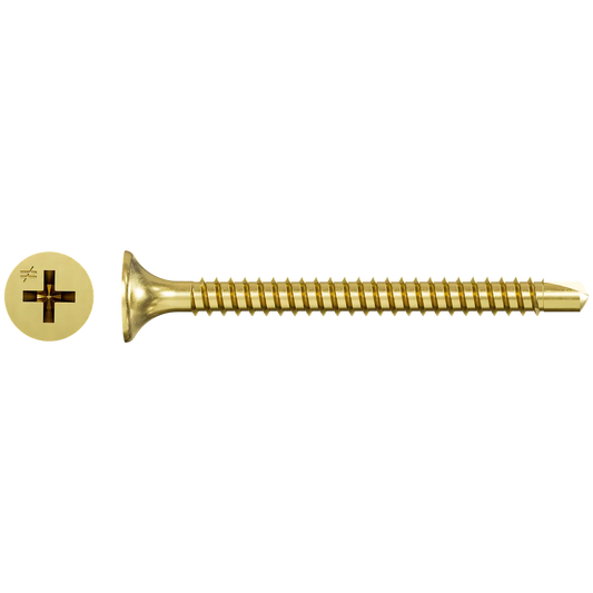 Dwfsd Drywall-To-Cfs Screw (Collated) - #6 X 1-5/8 In. #2 Phillips, Yellow Zinc (2500-Qty)-DWFSD158PS-SP3450-3734