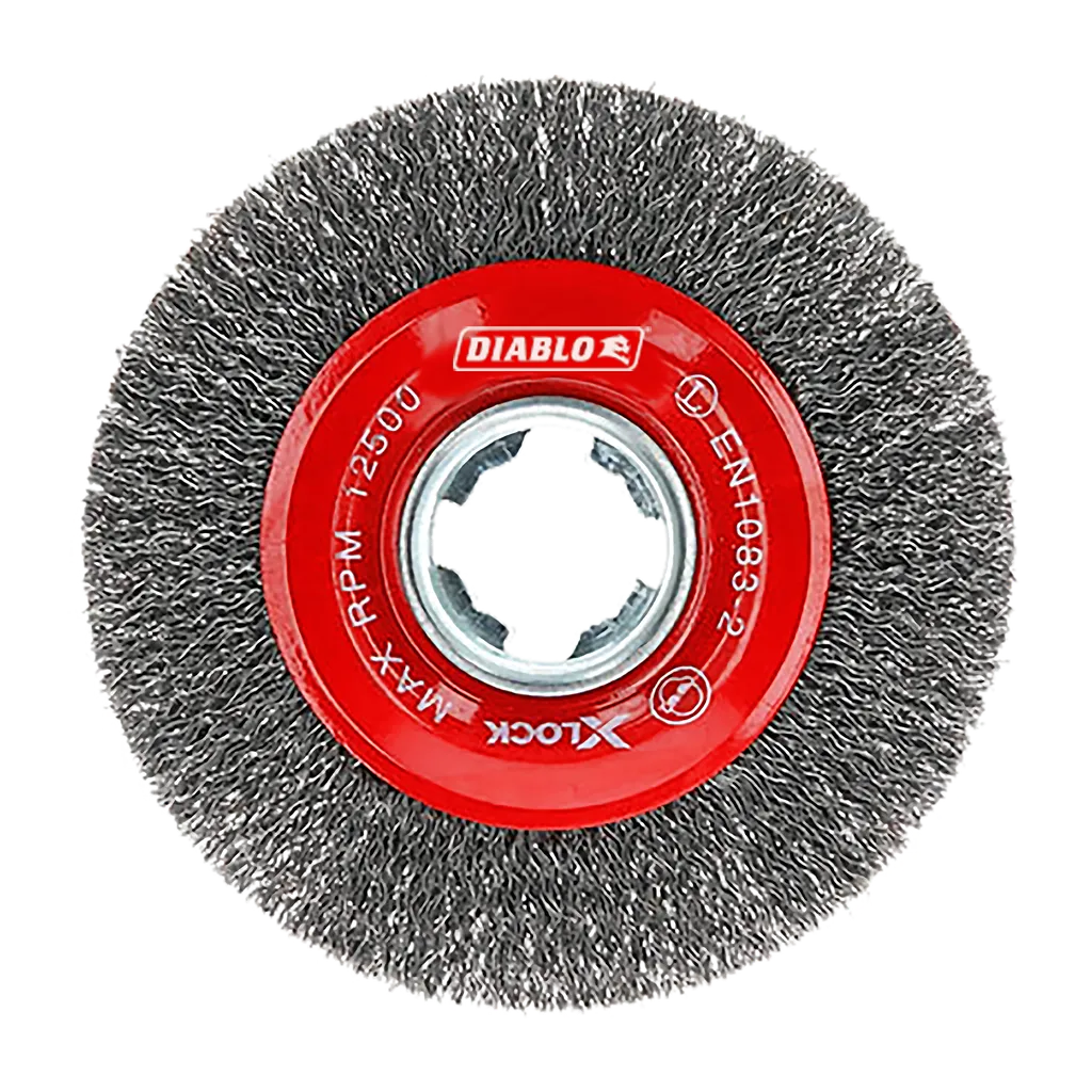 4 in. X-LOCK Carbon Steel Crimped Wire Wheel-DWW400XCWC01F-288